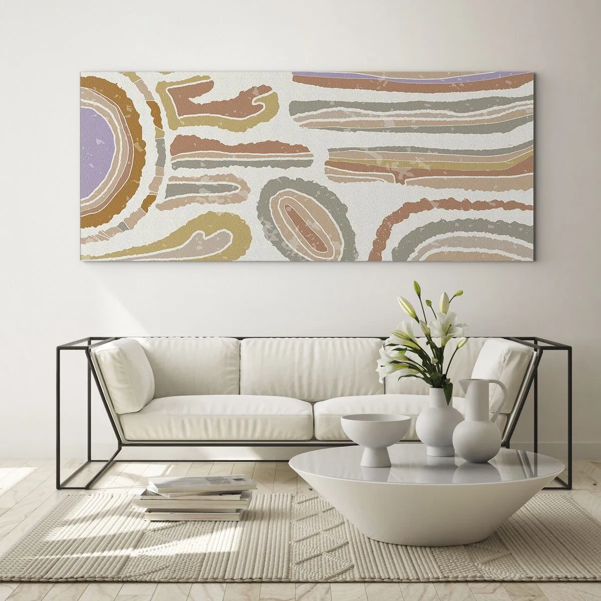 Üveg kép - Színes keresztmetszetek - 160x50 cm