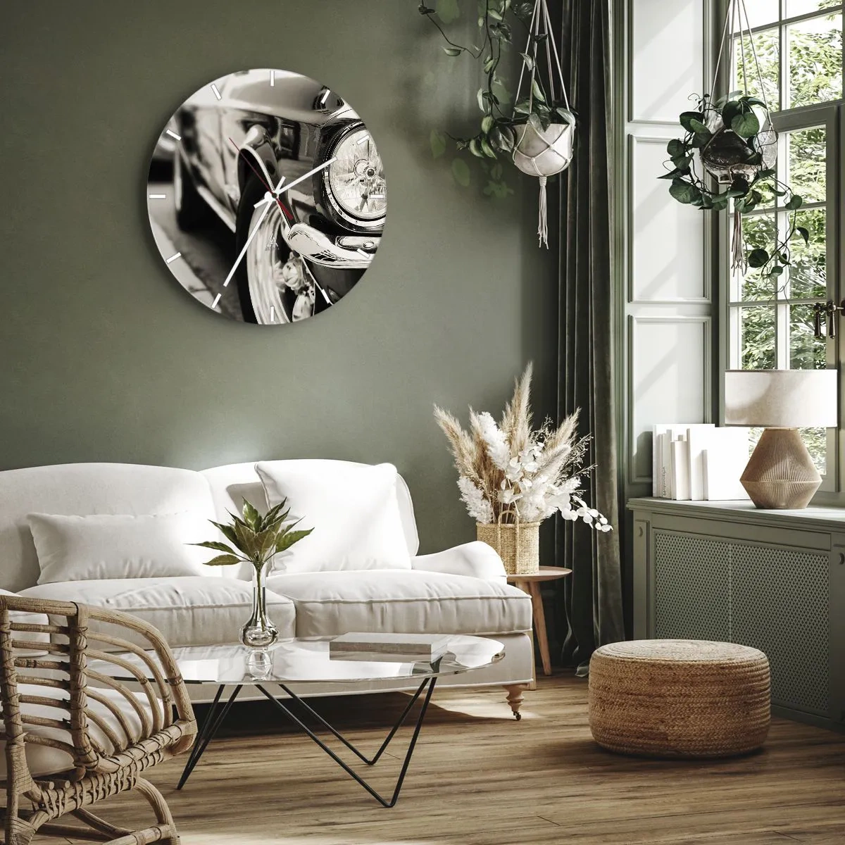 Falióra, Óra - Tartós ragyogás - 40x40 cm