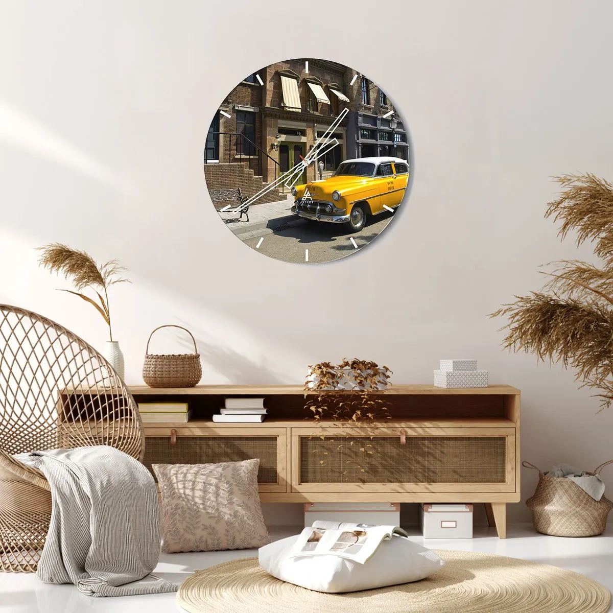 Falióra, Óra - Nagyon régen Amerikában - 40x40 cm