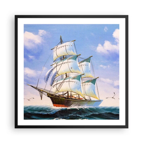 Poszter fehér keretben - Büszkén a széllel - 60x60 cm