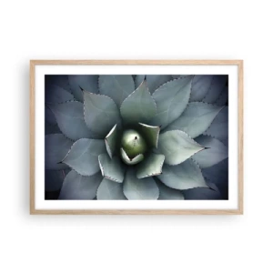 Poszter világos tölgy keretben - Wabi és figyelmeztetés - 70x50 cm