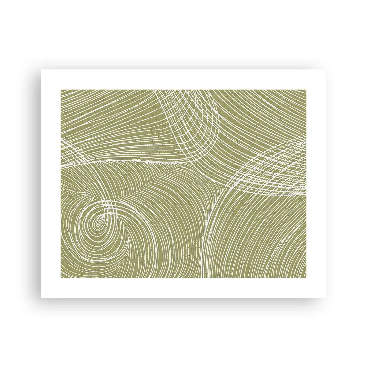 Poszter - Bonyolult absztrakció fehérben - 50x40 cm