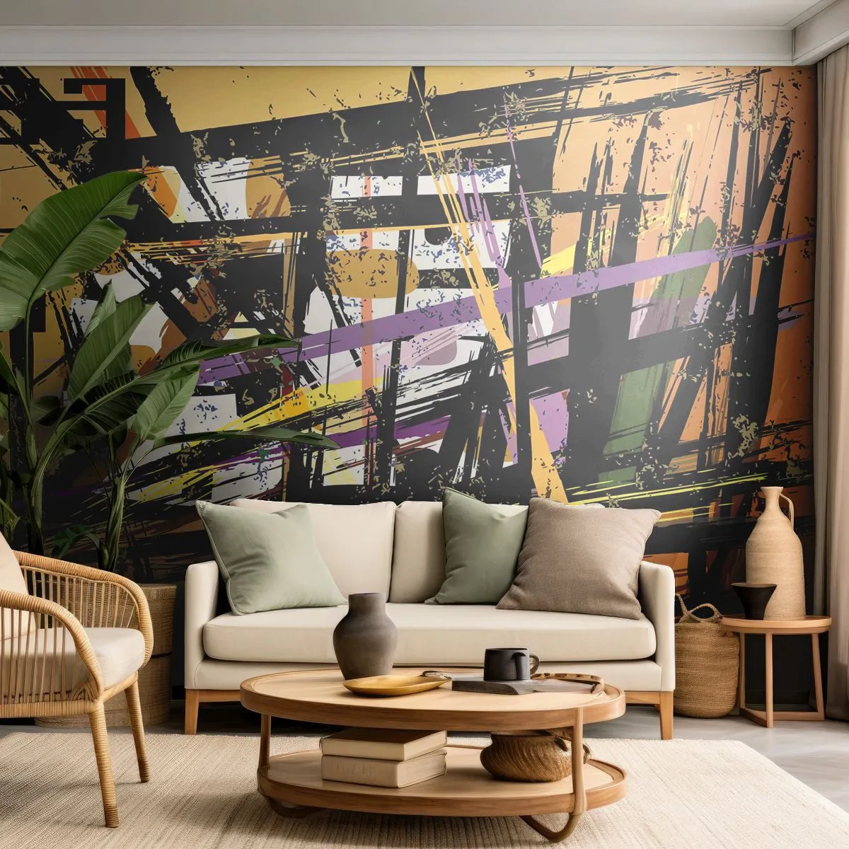 Öntapadós Fotótapéta Deluxe Sticker - Éles vágás - Absztrakció, Darab, Modern minta - 500x350 cm