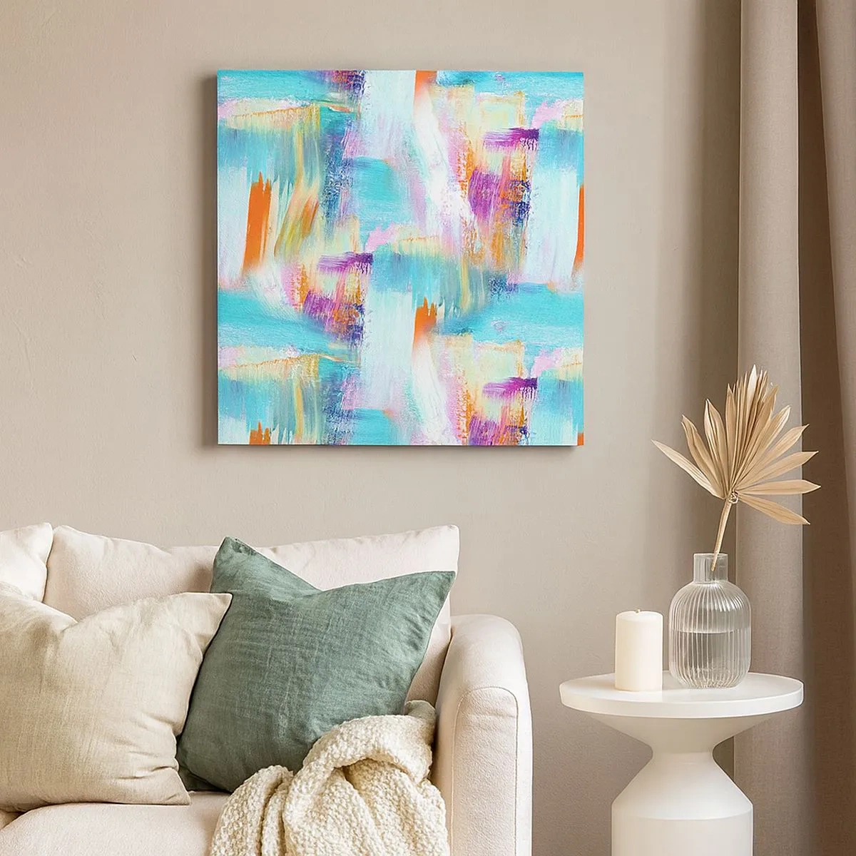 Vászonkép - Vidám firka - 30x30 cm