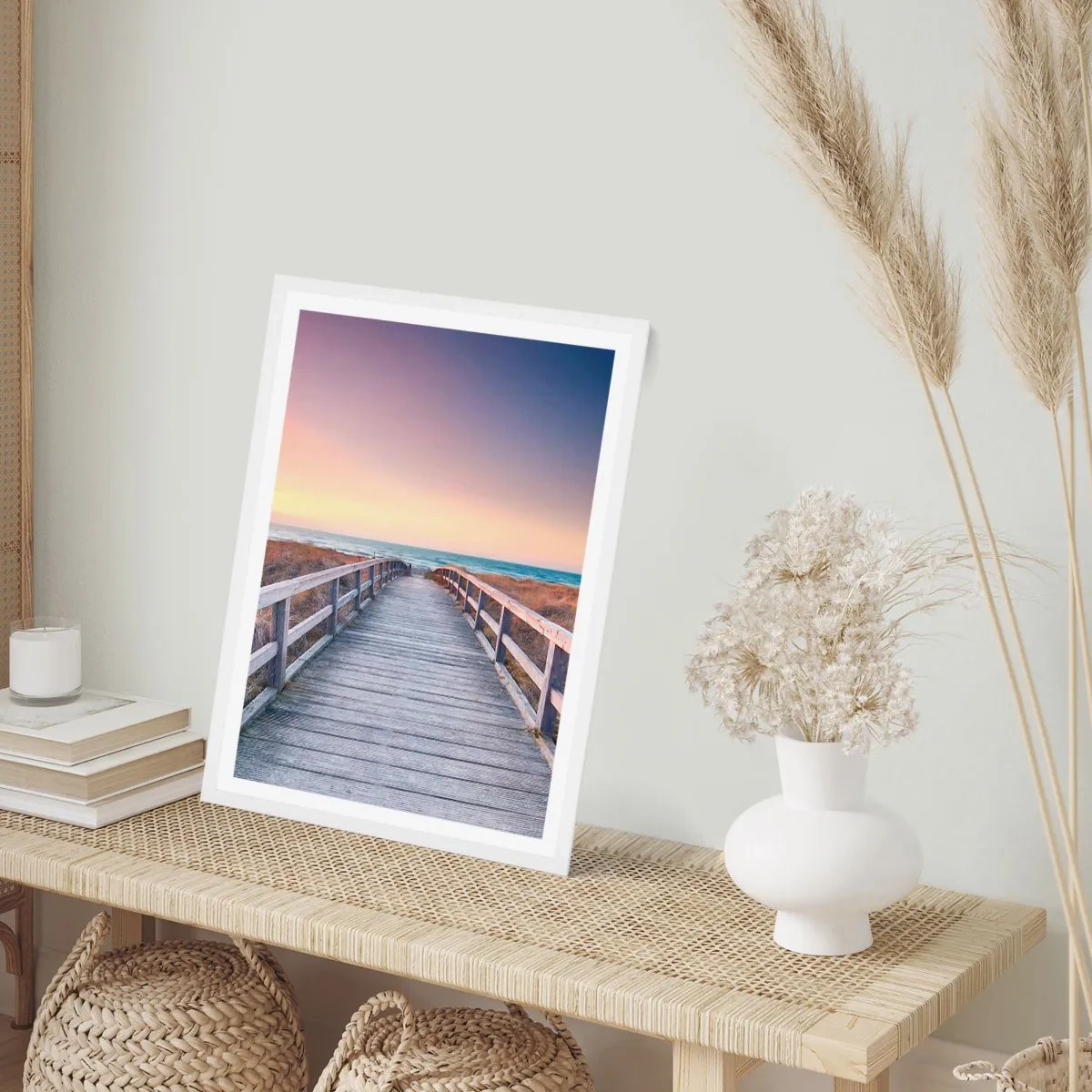 Poszter fekete keretben - Balti esti aurora - 61x91 cm