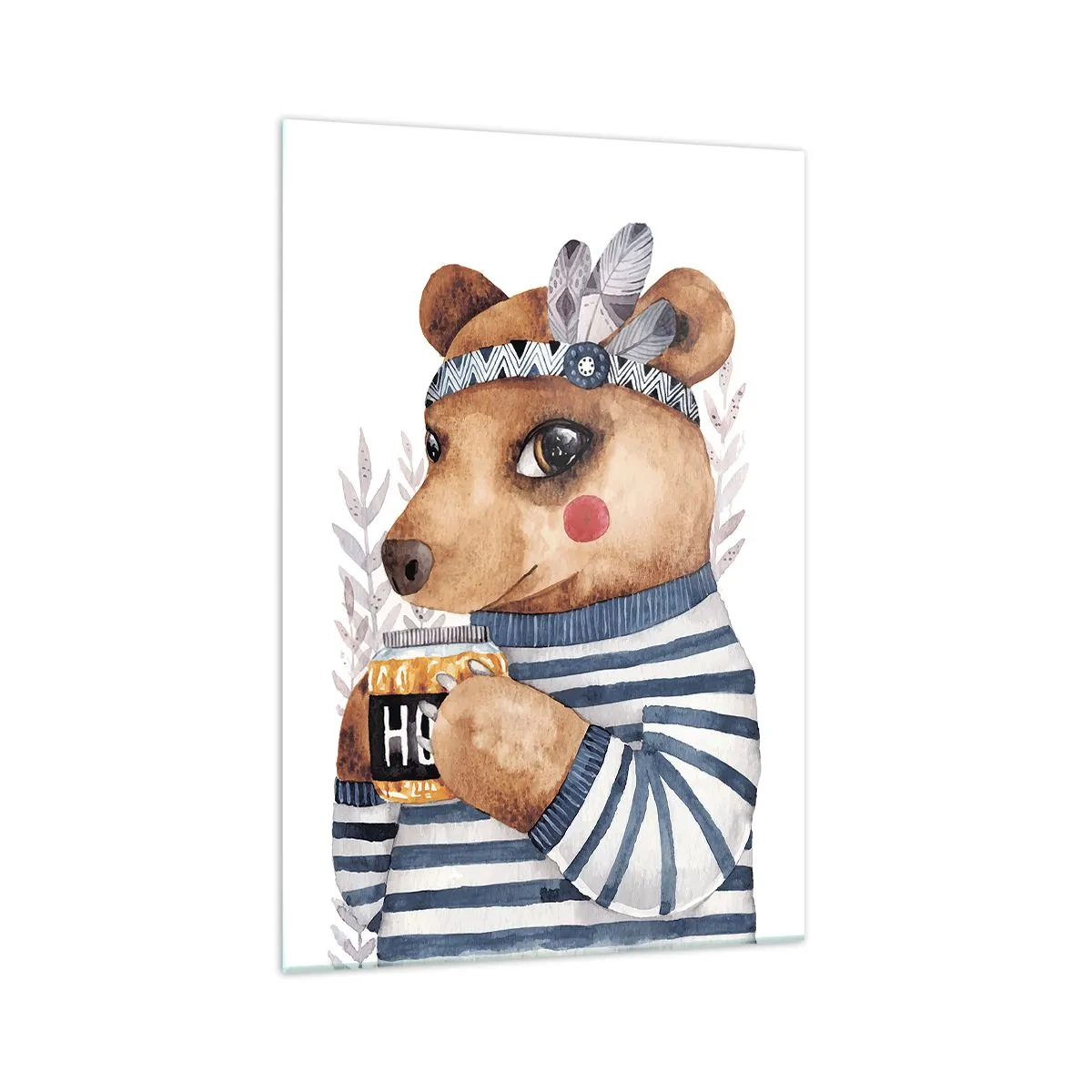 Üveg kép - Édes Mackó - 70x100 cm