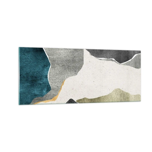 Üveg kép - Mozaik kompozíció aranyszállal - 100x40 cm