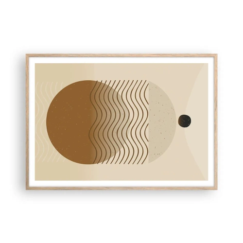 Poszter világos tölgy keretben - A geometriai formák eredetéről - 100x70 cm