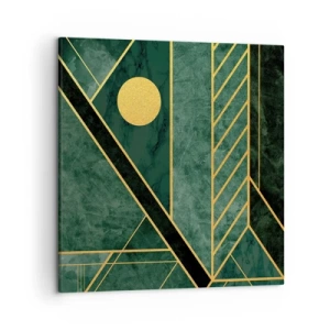 Vászonkép - Az arany és azúrkék dinamikája - 50x50 cm