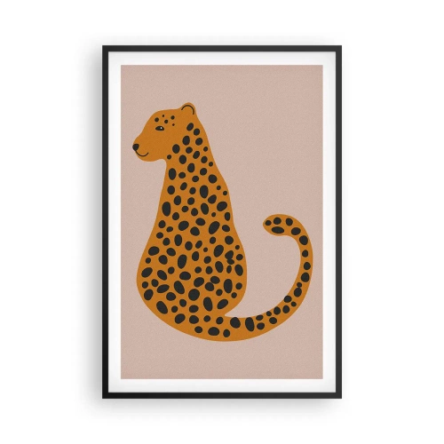 Poszter fehér keretben - A párducminta divatos - 61x91 cm