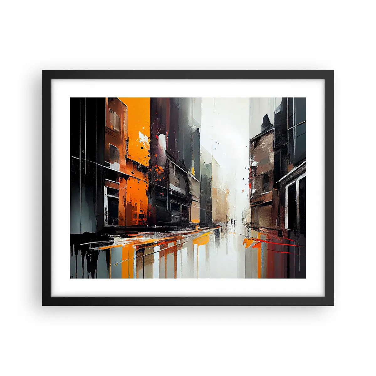 Poszter fehér keretben - Esős nap - 50x40 cm