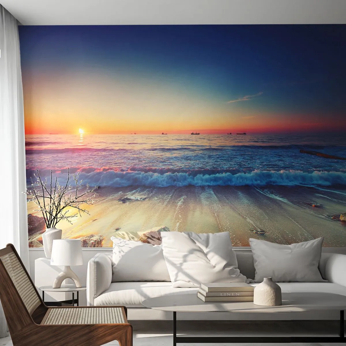 Fotótapéta Standard Eco - Mi a helyzet a horizonton túl? - Tájkép, Tenger, Napnyugta - 200x140 cm