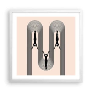 Poszter fekete keretben - Fejjel lefelé - 50x50 cm