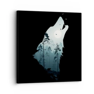 Vászonkép - Az erdei éjszaka hangja - 30x30 cm