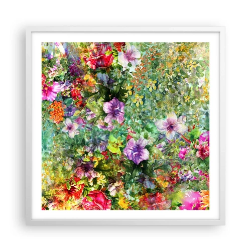 Poszter fekete keretben - Virágokban a vesztünk - 60x60 cm