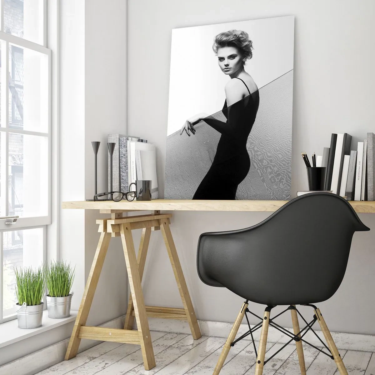 Üveg kép - Vonzó tekintet - 80x120 cm