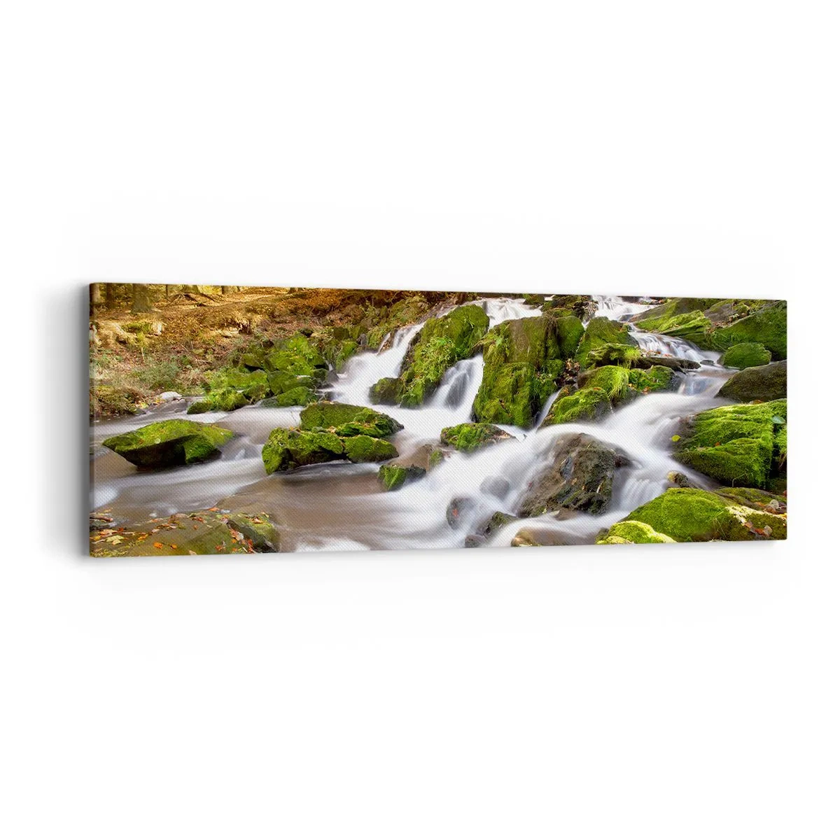 Vászonkép - Gyorsan át az őszi erdőn - 90x30 cm