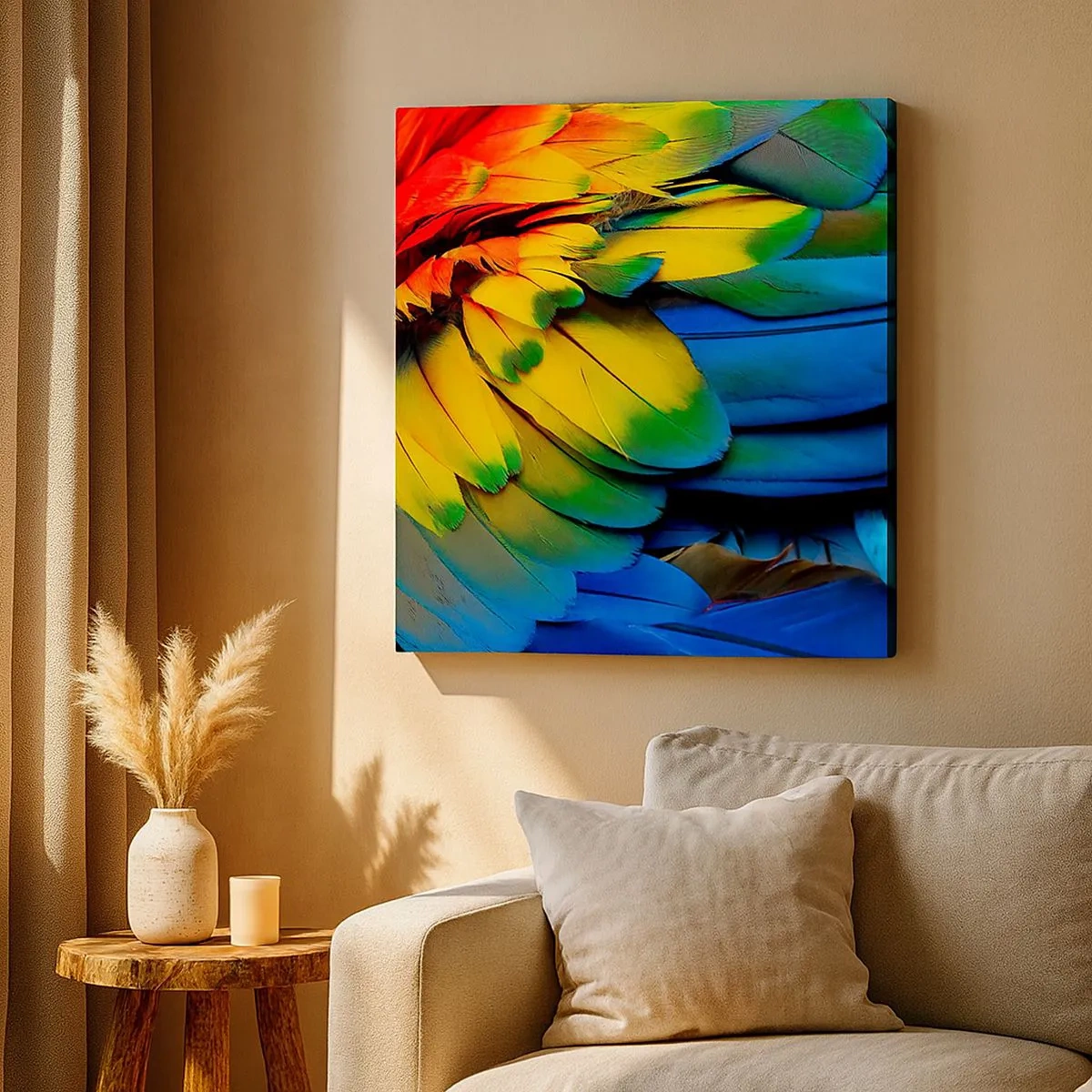 Vászonkép - Paradicsom madár - 30x30 cm