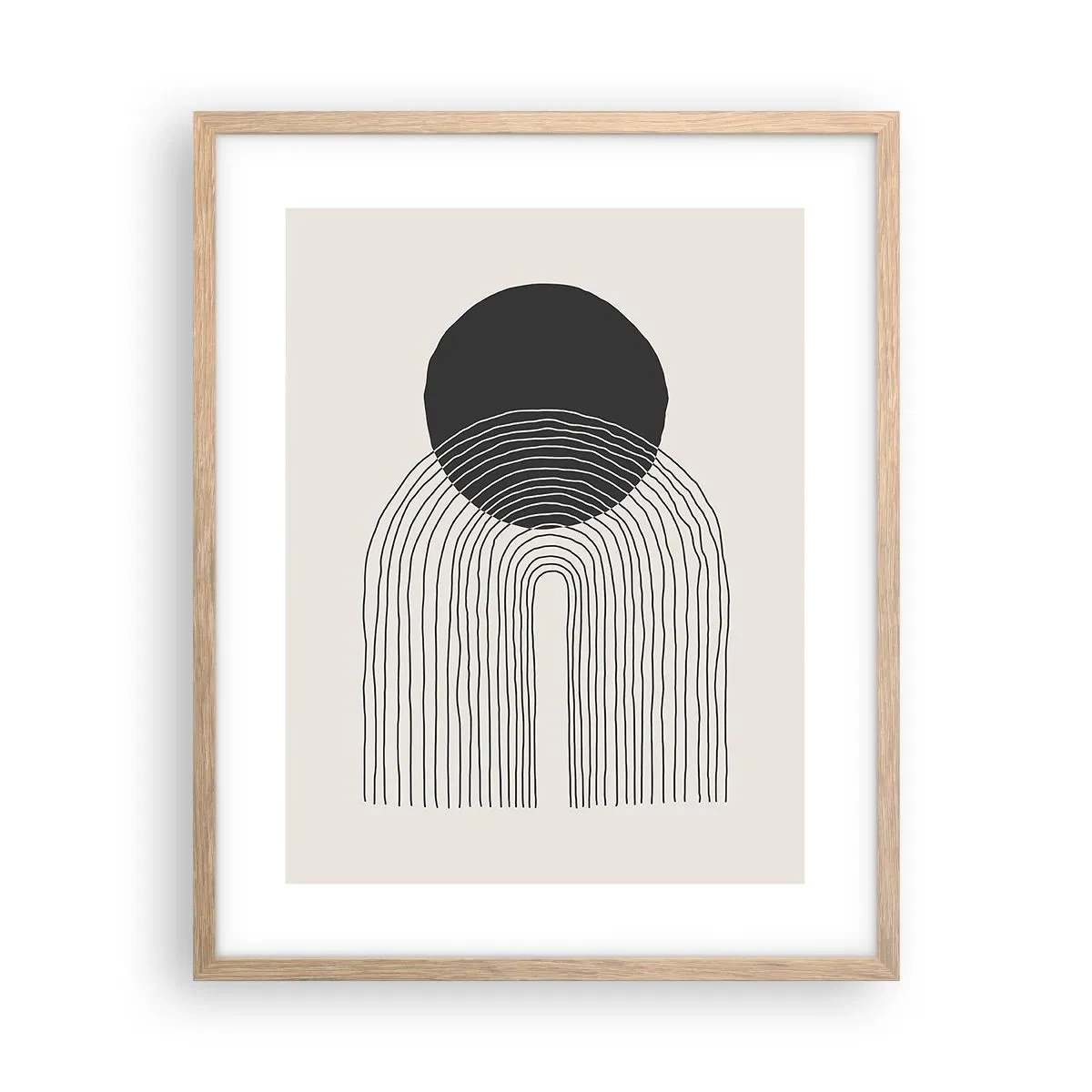 Poszter világos tölgy keretben - Remegés és biztosság - 40x50 cm