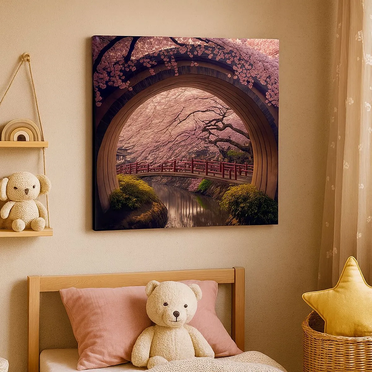 Vászonkép - Japán tavasz - 30x30 cm