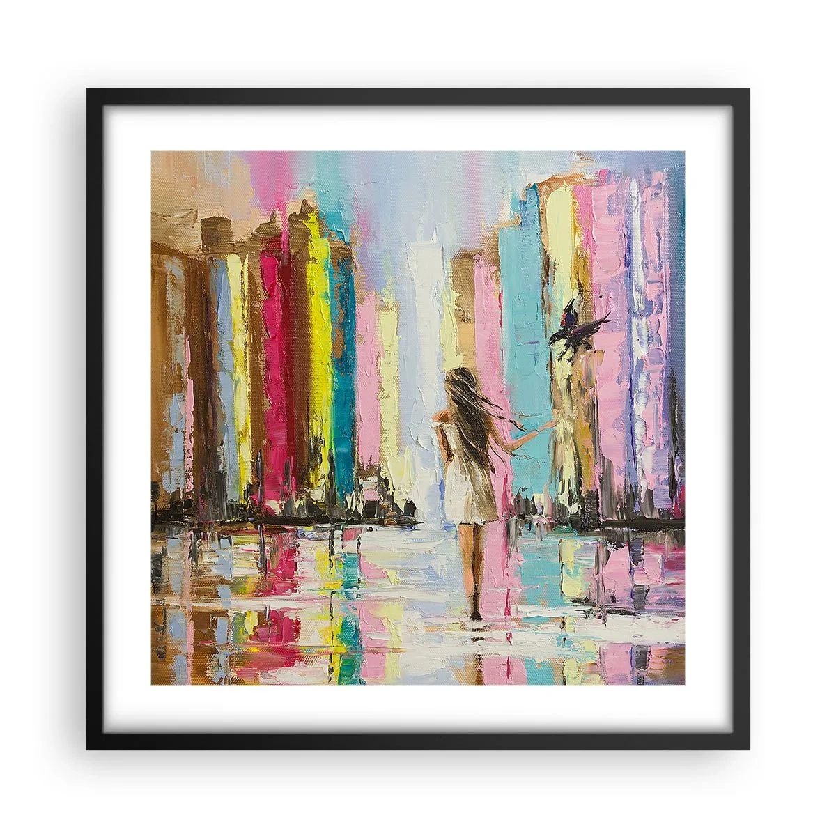 Poszter fehér keretben - Kövessél - 50x50 cm