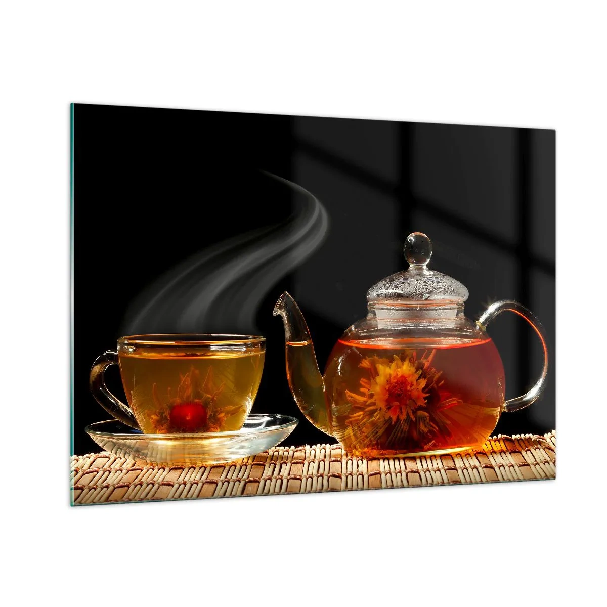 Üveg kép - A teafőzés varázsa és művészete - 100x70 cm