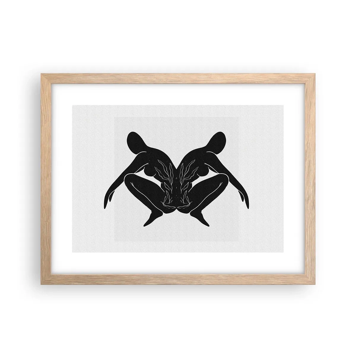 Poszter világos tölgy keretben - Egy közös lélek - 40x30 cm