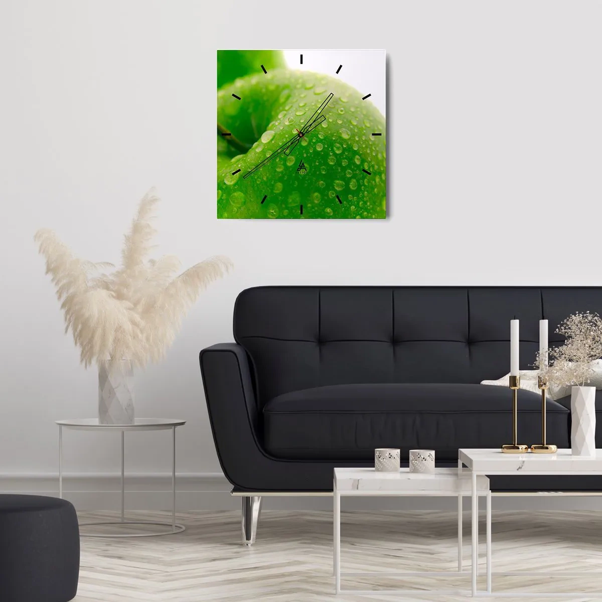 Falióra, Óra - Zöld hűvös frissesség - 30x30 cm