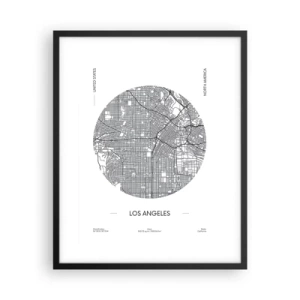 Poszter fehér keretben - Los Angeles anatómiája - 40x50 cm