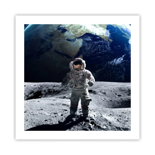 Poszter - Üdvözlet a Holdról - 50x50 cm