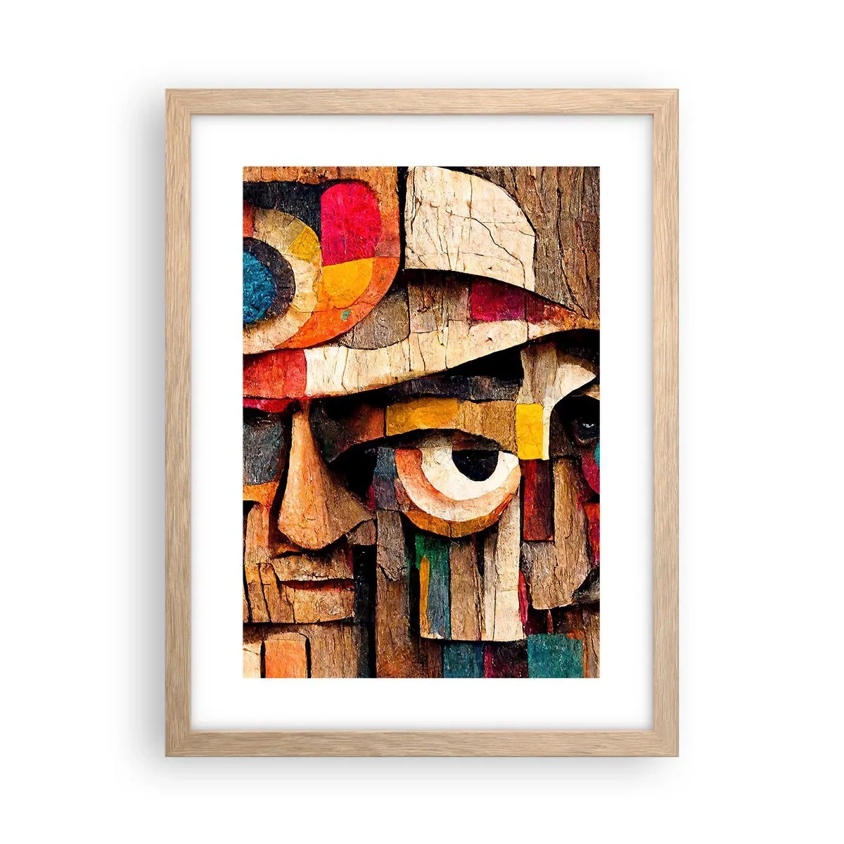 Poszter világos tölgy keretben - Látlak téged... - 30x40 cm