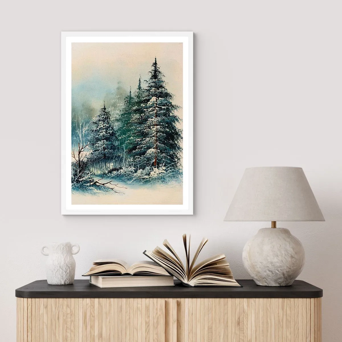 Poszter fekete keretben - Karácsonyra készen - 40x50 cm