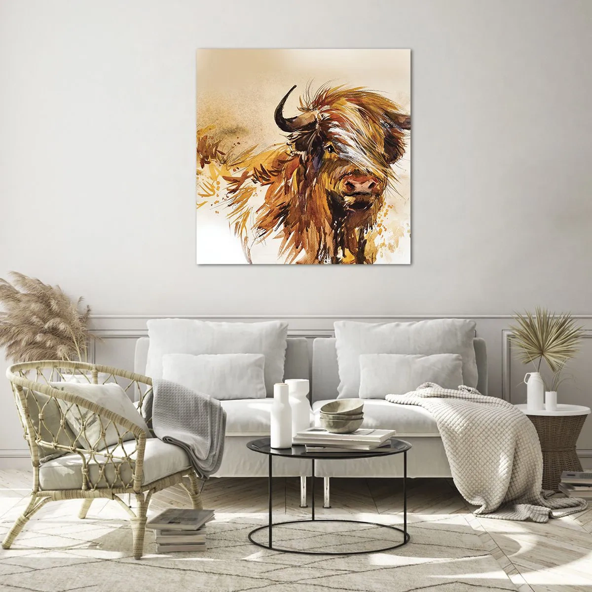 Üveg kép - A vadász büszkesége - 70x70 cm