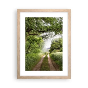 Poszter világos tölgy keretben - Et in Arcadia ego - 30x40 cm