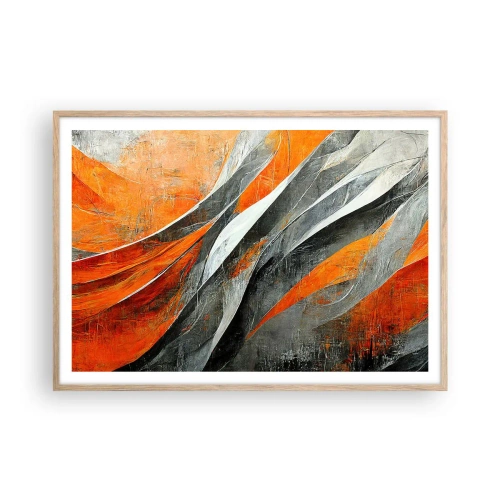 Poszter világos tölgy keretben - Hőség és hideg - 100x70 cm