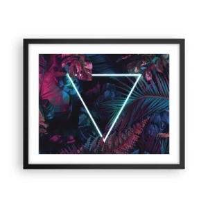 Poszter fehér keretben - Disco stílusú kert - 50x40 cm