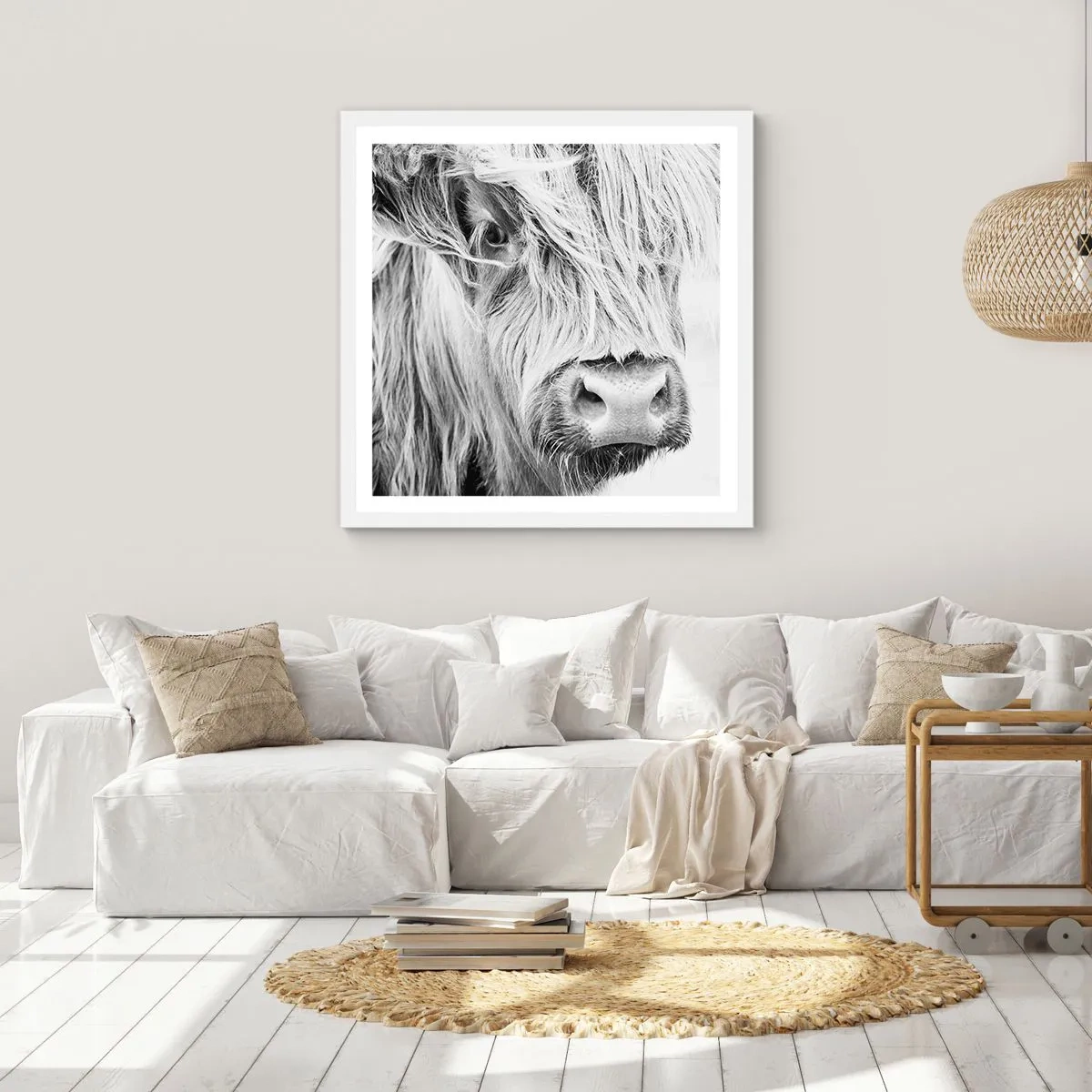 Poszter fekete keretben - Skót vadság - 40x40 cm