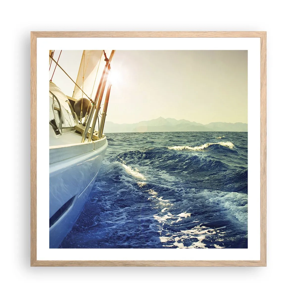 Poszter világos tölgy keretben - A kalandhoz - 60x60 cm