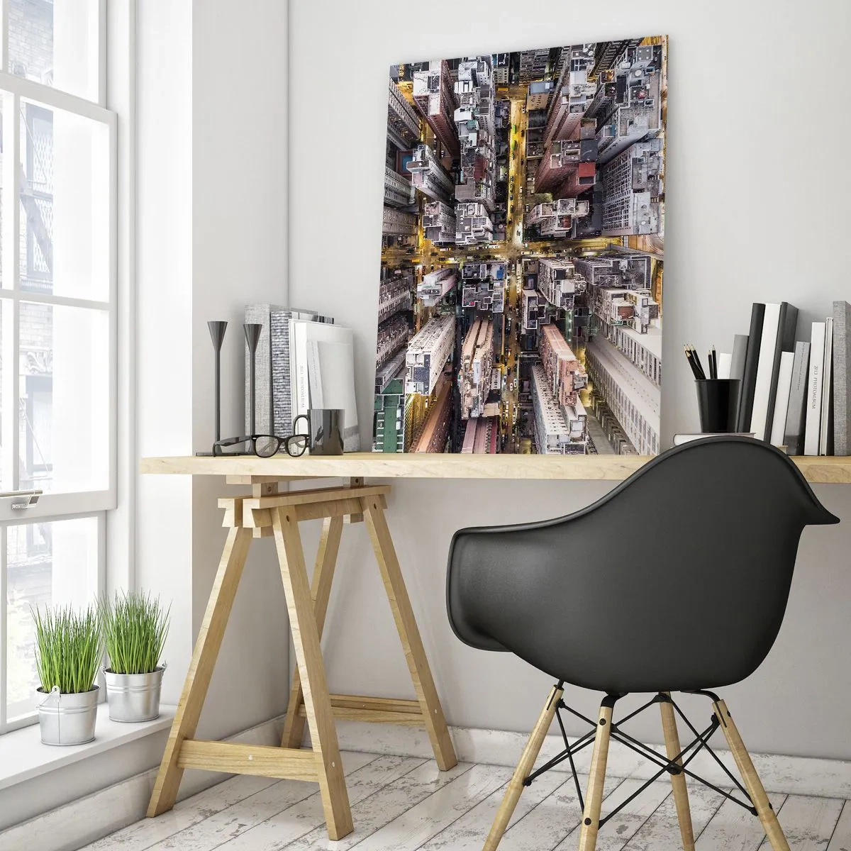 Üveg kép - Üdvözlet Hongkongból - 50x70 cm