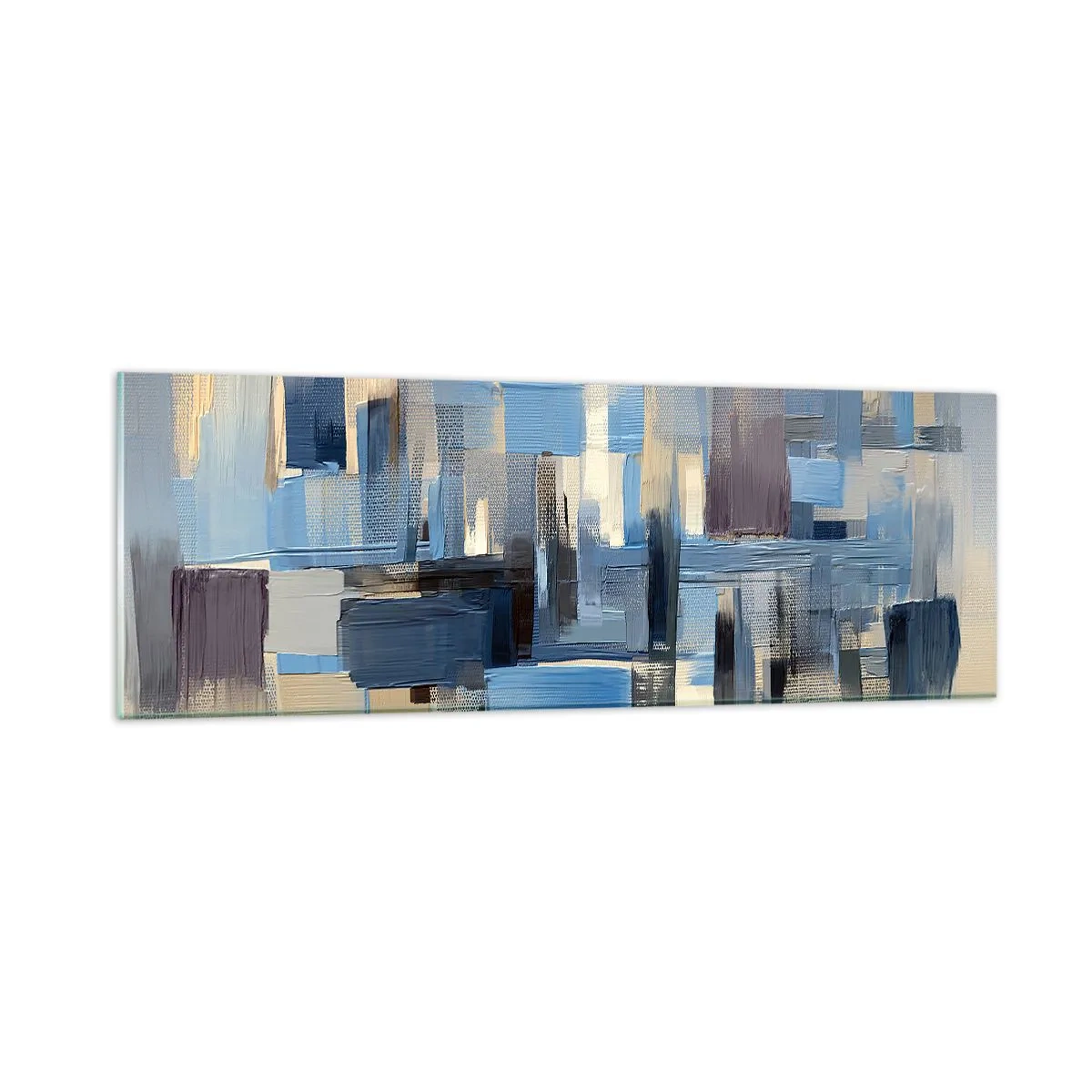Üveg kép - Kék építmény - 90x30 cm