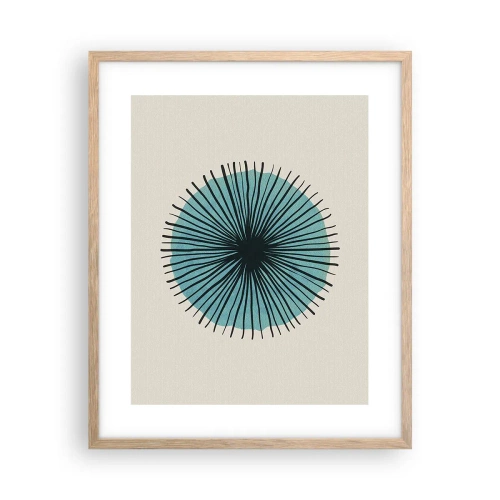 Poszter világos tölgy keretben - Ragyogóan a kékben - 40x50 cm