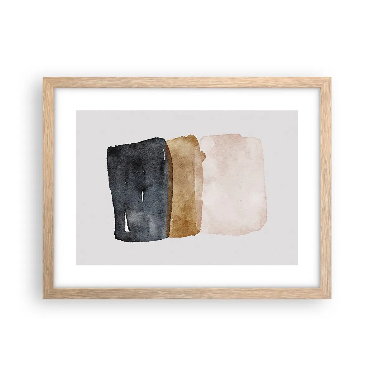 Poszter világos tölgy keretben - A föld színeinek kompozíciója - 40x30 cm