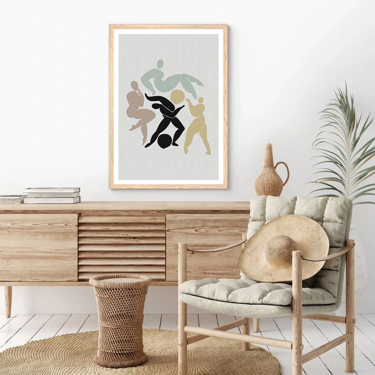 Poszter világos tölgy keretben - Mozgás az egészségért és a szépségért - 50x70 cm