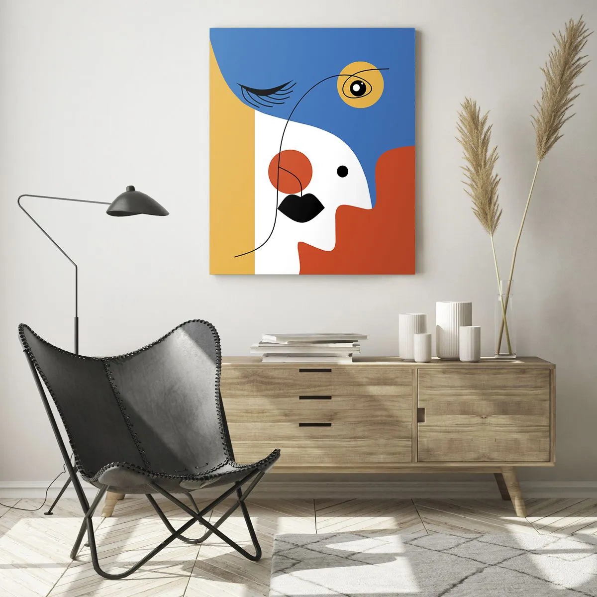 Üveg kép - Dekonstruált portré - 50x70 cm