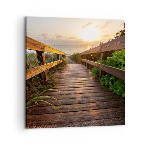 Vászonkép - És egyenesen a partra - 50x50 cm