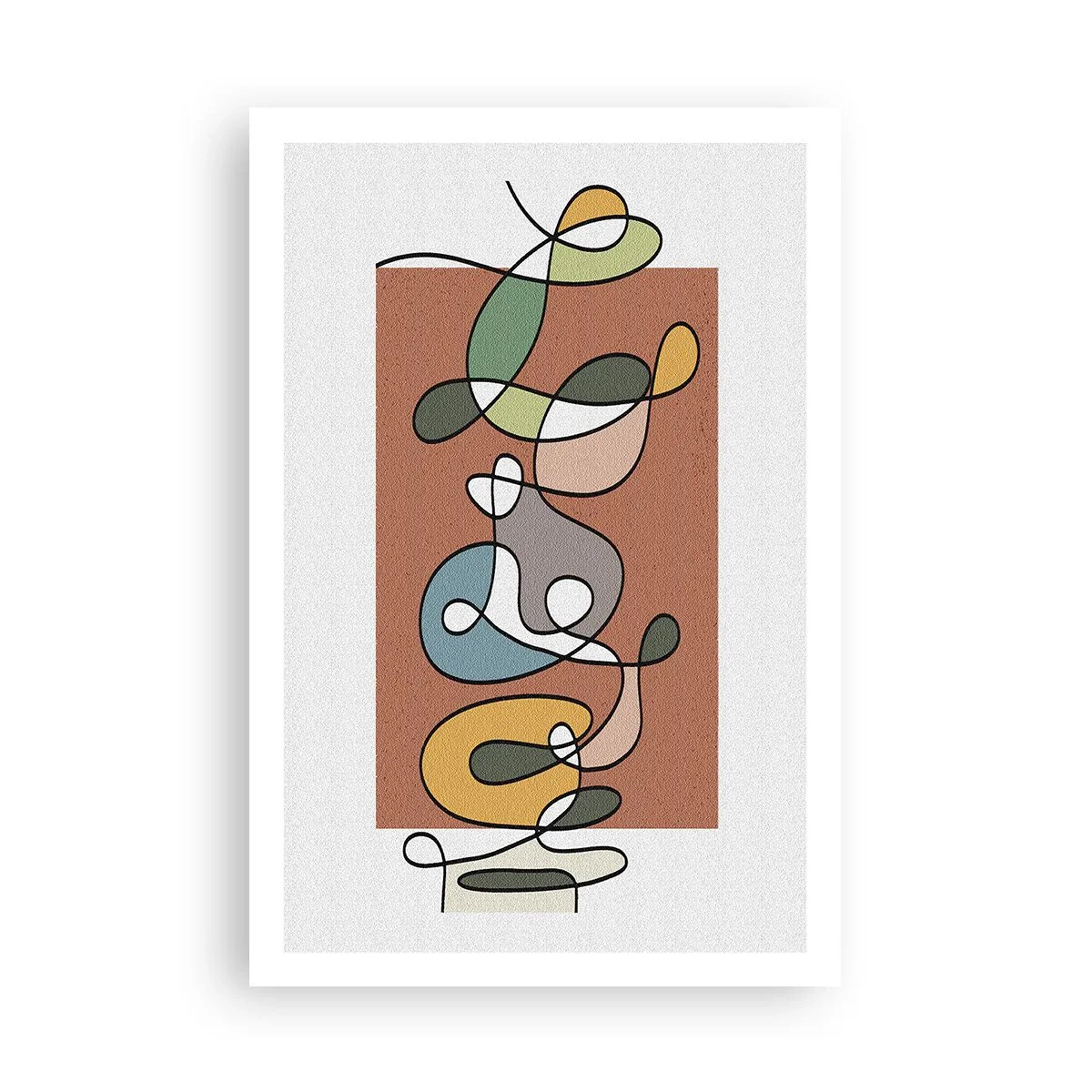 Poszter - Absztrakció: színes kuszaság - 61x91 cm