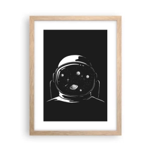 Poszter világos tölgy keretben - Szép kilátás - 30x40 cm