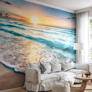 Fotótapéta Premium Sand - Érdemes megnézni - Tájkép, Strand, Napnyugta - 100x70 cm