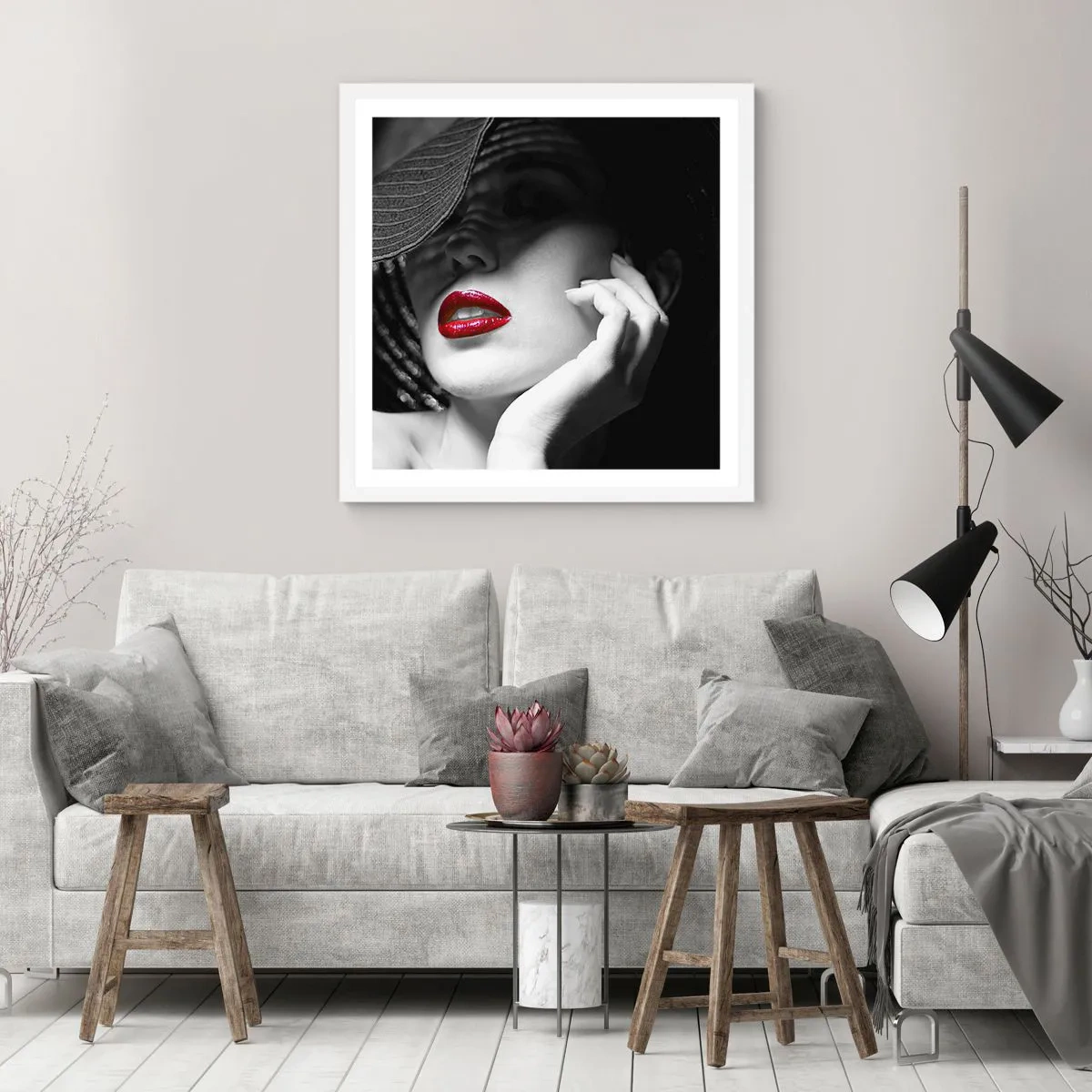 Poszter fekete keretben - Egy tanulmány Scarletben - 60x60 cm