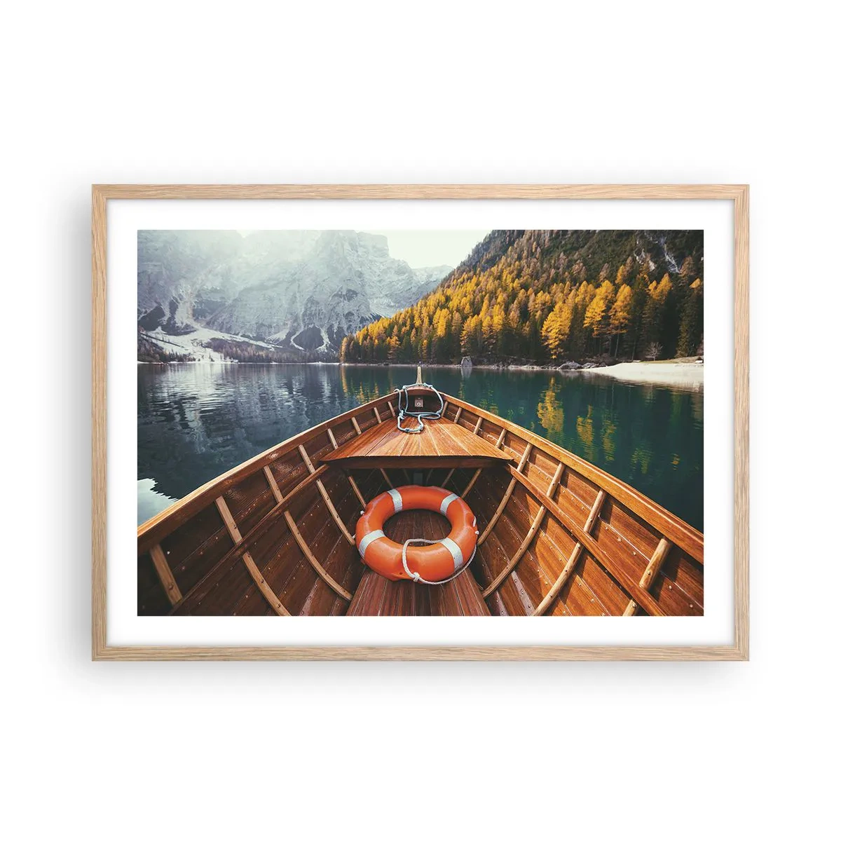 Poszter világos tölgy keretben - Hegyi kirándulás - 70x50 cm